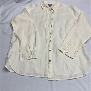 J JILL LINEN SHIRT-SMALL